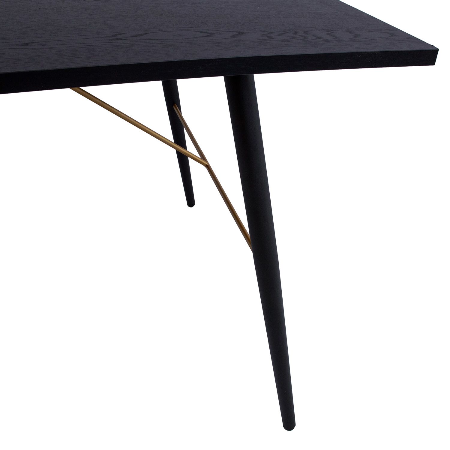 Söögilaud LUXEMBOURG 160x90xH75cm, must 45046 säärejooks
