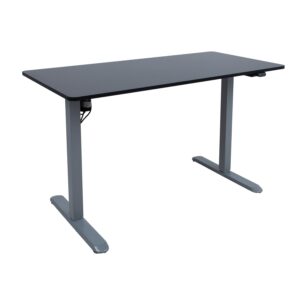 Töölaud ERGO LIGHT 1-mootoriga 120x60xH73-118cm, must/hõbehall K187062