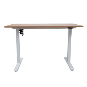 Töölaud ERGO LIGHT 1-mootoriga 120x60xH73-118cm, tamm/valge K18707