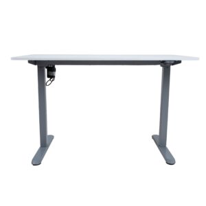 Töölaud ERGO LIGHT 1-mootoriga 120x60xH73-118cm, valge/hõbehall K187061