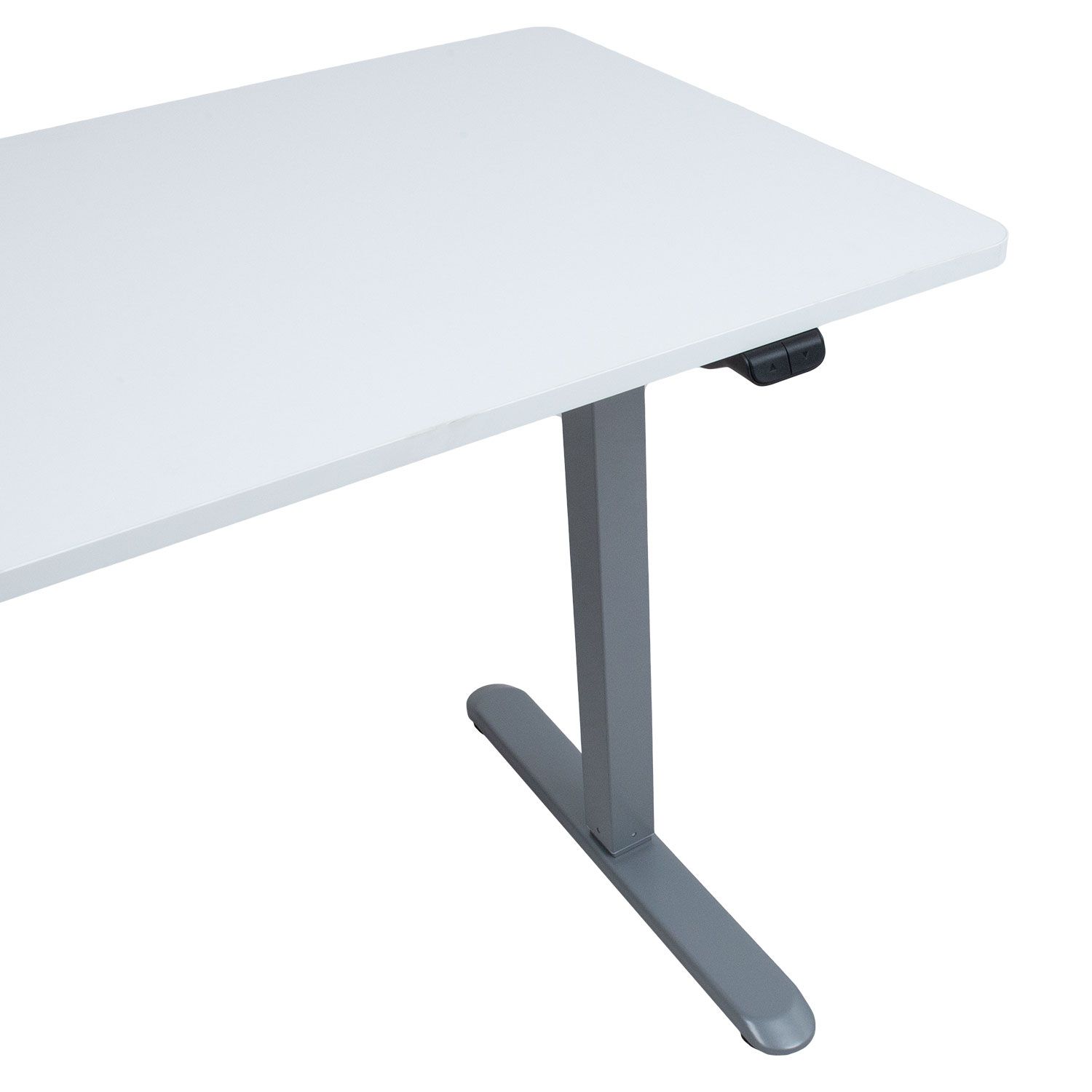 Töölaud ERGO LIGHT 1-mootoriga 120x60xH73-118cm, valge:hõbehall K187061 nupud