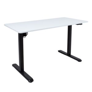 Töölaud ERGO LIGHT 1-mootoriga 120x60xH73-118cm, valge/must K187081