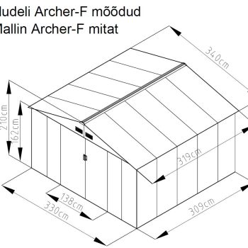 Aiakuur 10,2m2 uus