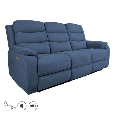 Diivan MIMI_3-kohaline elektriline recliner, sinine