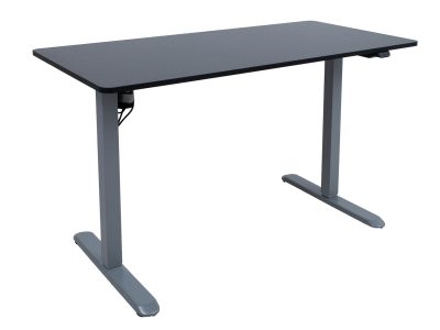 Töölaud ERGO LIGHT 1-mootoriga 120x60xH73-118cm, must/hõbehall K187062