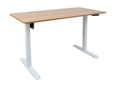 Töölaud ERGO LIGHT 1-mootoriga 120x60xH73-118cm, tamm:valge K18707