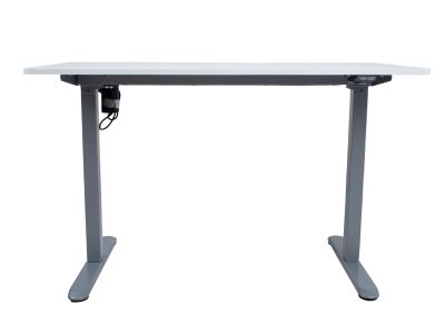 Töölaud ERGO LIGHT 1-mootoriga 120x60xH73-118cm, valge/hõbehall K187061