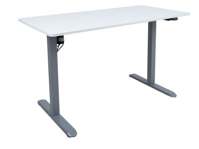 Töölaud ERGO LIGHT 1-mootoriga 120x60xH73-118cm, valge:hõbehall K187061