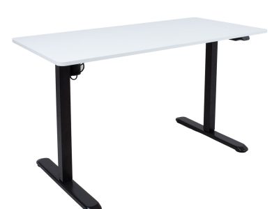 Töölaud ERGO LIGHT 1-mootoriga 120x60xH73-118cm, valge/must K187081